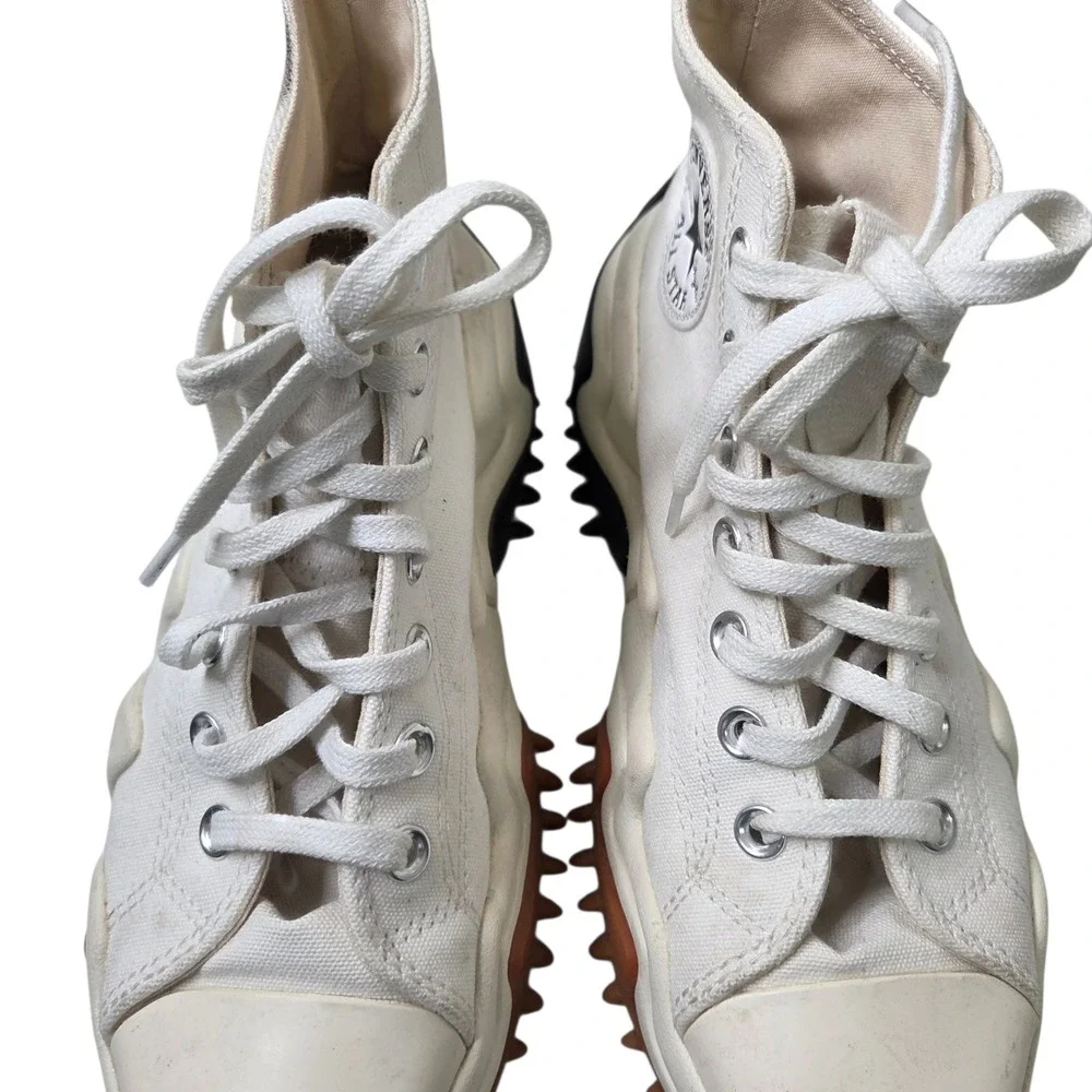 Converse Unisex White Canvas Run Star Motion High Top Platform Sneakers SZ 7 W